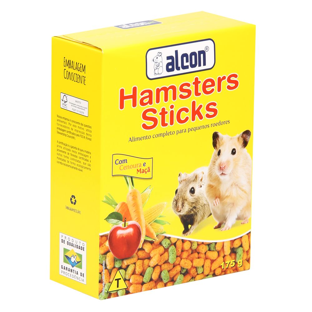 Ração Alcon Hamster Sticks 175g parceiropet