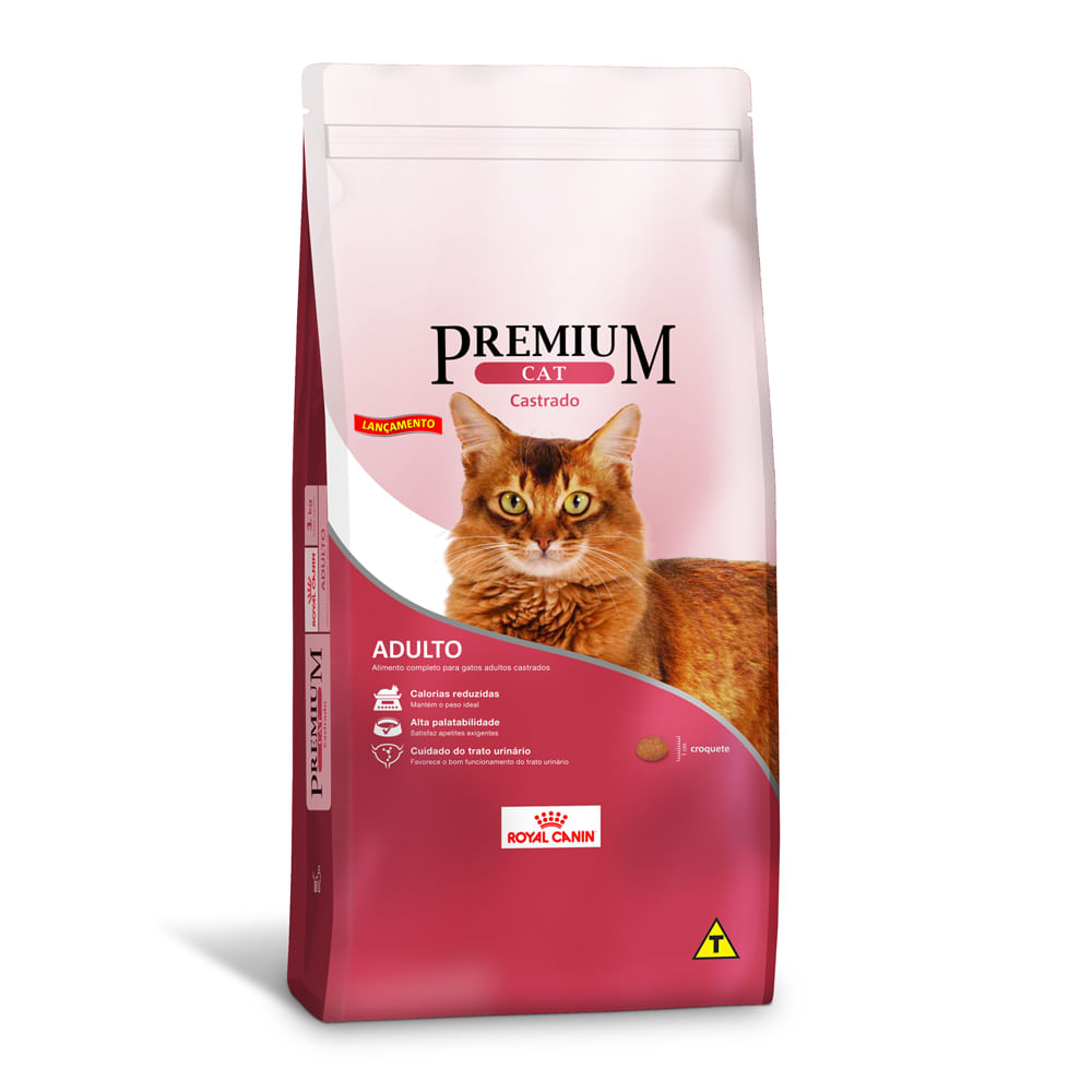 Ração Royal Canin Premium Cat Adulto Castrado p/ Gatos 10Kg - parceiropet