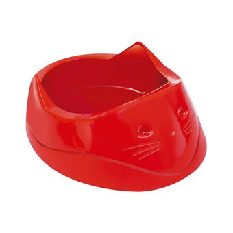 Comedouro-Plastico-Furacao-Pet-Cara-de-Gato-200ml---Vermelho Comedouro-Plastico-Furacao-Pet-Cara-de-Gato-200ml---Vermelho