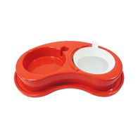 Comedouro-Plastico-Furacao-Pet-Antiformiga-Luxo-Duplo-M---Vermelho
