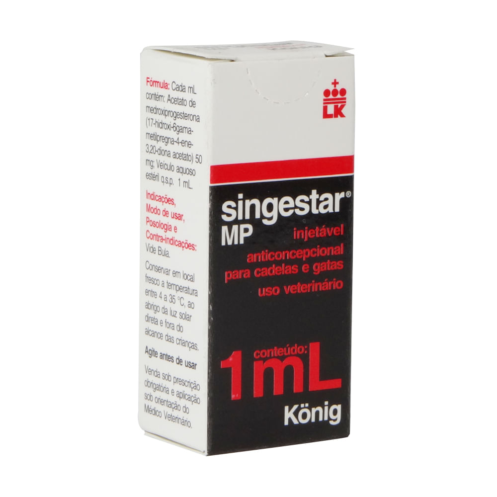 Anticoncepcional Singestar Injetável König 1 ml - parceiropet