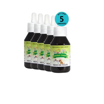 Kit-Floral-Medo-de-Fogos-gotas-100ml-Animal-Flower-com-5-unidades Kit-Floral-Medo-de-Fogos-gotas-100ml-Animal-Flower-com-5-unidades