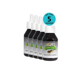 Kit-Floral-Traumas-e-medos-gotas-100ml-Animal-Flower-com-5-unidades Kit-Floral-Traumas-e-medos-gotas-100ml-Animal-Flower-com-5-unidades