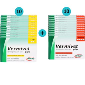 Kit-10-Vermivet-2g-10Vermivet-660mg Kit-10-Vermivet-2g-10Vermivet-660mg
