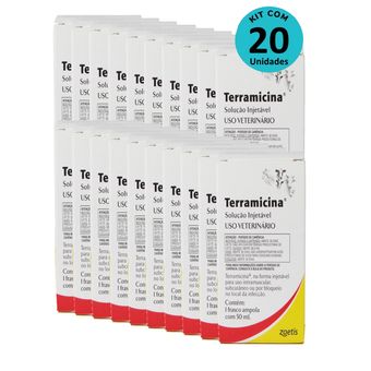 Kit-Terramicina-Injetavel-50ml-Zoetis-com-20-Unidades