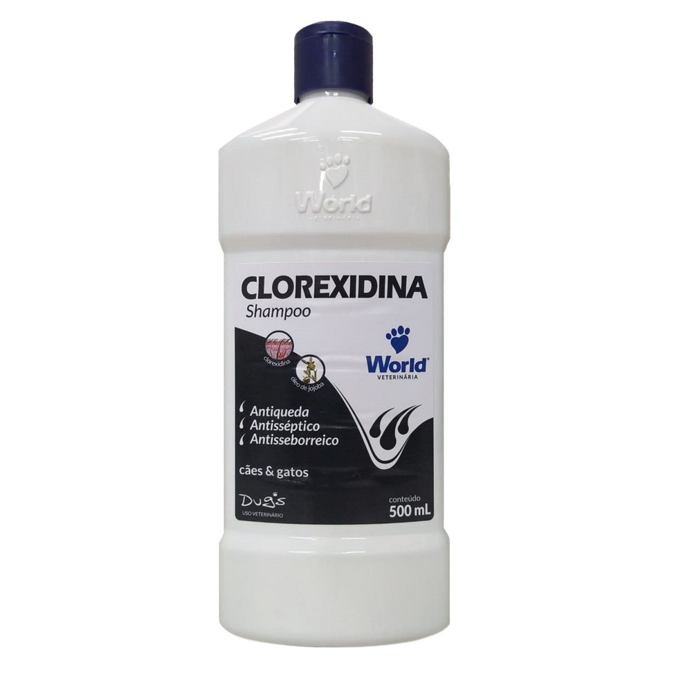 Shampoo Clorexidina p/ Cães e Gatos 500ml World Veterinária parceiropet