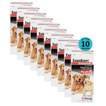 Kit-10-Vermifugo-Basken-Suspensao-Plus-5-Konig-20ml-P-Caes-E-Gatos Kit-10-Vermifugo-Basken-Suspensao-Plus-5-Konig-20ml-P-Caes-E-Gatos