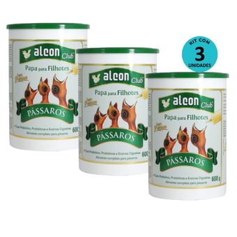 Kit-3-Racao-Alcon-Club-Papa-Filhote-Passaros-Super-Premium-600g Kit-3-Racao-Alcon-Club-Papa-Filhote-Passaros-Super-Premium-600g