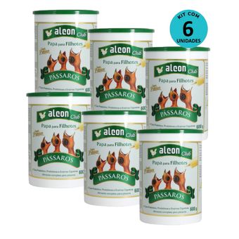 Kit-6-Racao-Alcon-Club-Papa-Filhote-Passaros-Super-Premium-600g Kit-6-Racao-Alcon-Club-Papa-Filhote-Passaros-Super-Premium-600g