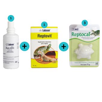 Kit-1-Aqualife-100ml--1-Reptovit-15ml--3-Reptocal-15g Kit-1-Aqualife-100ml--1-Reptovit-15ml--3-Reptocal-15g