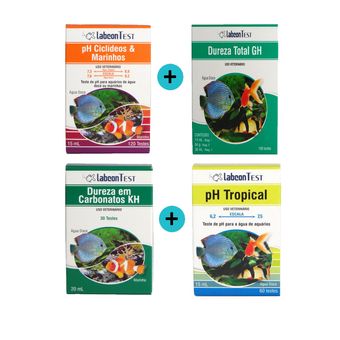 Kit-Labcon-Ciclideos-e-Marinhos--Dureza-GH-Dureza-KH--PH-TRopical Kit-Labcon-Ciclideos-e-Marinhos--Dureza-GH-Dureza-KH--PH-TRopical