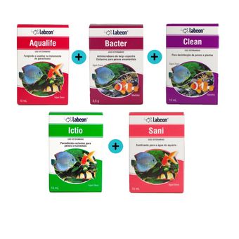 Kit-Labcon-Aqualife---Bacter-com-10-capsulas---Clean---Ictio---Sani Kit-Labcon-Aqualife---Bacter-com-10-capsulas---Clean---Ictio---Sani