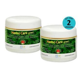 Kit-2-Hemo-Care-Green-Suplemento-Para-Caes-E-Gatos-Com-30-Capsulas Kit-2-Hemo-Care-Green-Suplemento-Para-Caes-E-Gatos-Com-30-Capsulas