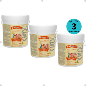 Kit-3-Alcon-Club-Papa-P-Filhotes-De-Araras-Super-Premium-6Kg Kit-3-Alcon-Club-Papa-P-Filhotes-De-Araras-Super-Premium-6Kg