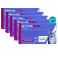 Kit-5-Vermifugo-Vermivet-Gatos-330mg-C-4-Comprimidos
