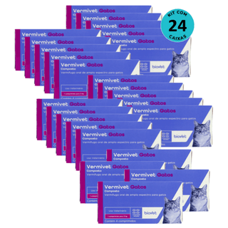 Kit-24-Vermifugo-Vermivet-Gatos-330mg-C-4-Comprimidos