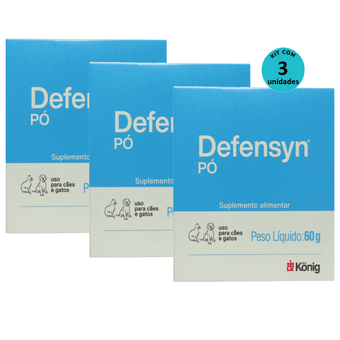 Kit-3-Defensyn-Po-Konig-60g-P-Caes-E-Gatos Kit-3-Defensyn-Po-Konig-60g-P-Caes-E-Gatos
