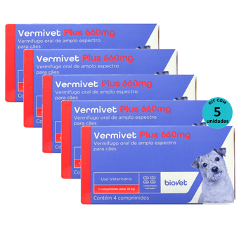 Kit-5-Vermivet-Plus-Biovet-660mg-C-4-Comprimidos Kit-5-Vermivet-Plus-Biovet-660mg-C-4-Comprimidos