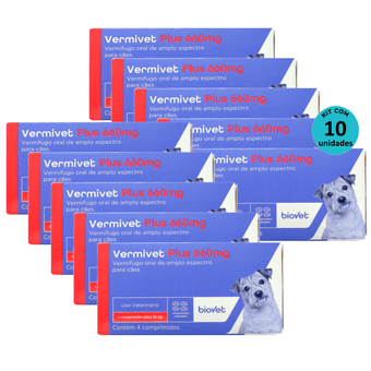 Kit-10-Vermivet-Plus-Biovet-660mg-C-4-Comprimidos Kit-10-Vermivet-Plus-Biovet-660mg-C-4-Comprimidos