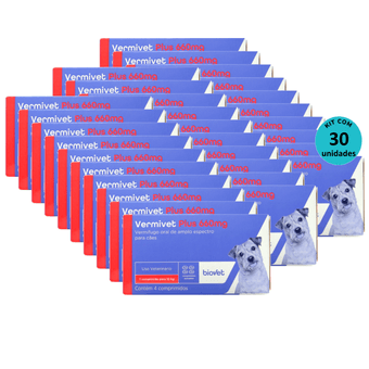 Kit-30-Vermivet-Plus-Biovet-660mg-C-4-Comprimidos Kit-30-Vermivet-Plus-Biovet-660mg-C-4-Comprimidos