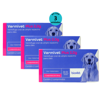 Kit-3-Vermivet-Plus-Biovet-2g-com-2-Comprimidos Kit-3-Vermivet-Plus-Biovet-2g-com-2-Comprimidos