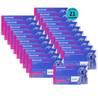 Kit-21-Vermivet-Plus-Biovet-2g-com-2-Comprimidos