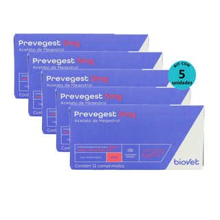 Kit-5-Preve-Gest-Biovet-5mg-Com-12-Comprimidos