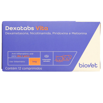 Dexatabs-Vita-para-Caes-e-Gatos-1mg-com-12-comprimidos---Biovet-7898201803284-1 Dexatabs-Vita-para-Caes-e-Gatos-1mg-com-12-comprimidos---Biovet-7898201803284-1