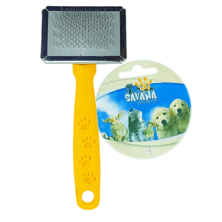 Rasqueadeira-Pet-Osso-Patinha-15-cm-N°1-Amarela---Savana-Pet-7890001002270-1