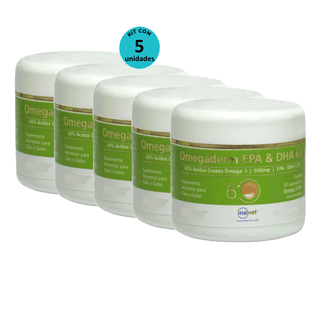 Kit-5-Omegaderm-EPA---DHA-60-Suplemento-Para-Caes-E-Gatos-500mg-30-Capsulas