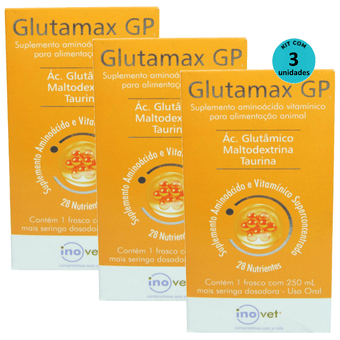 Kit-3-Glutamax-GP-Suplemento-Para-Animais-250ml Kit-3-Glutamax-GP-Suplemento-Para-Animais-250ml