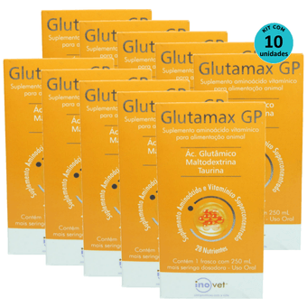 Kit-10-Glutamax-GP-Suplemento-Para-Animais-250ml Kit-10-Glutamax-GP-Suplemento-Para-Animais-250ml