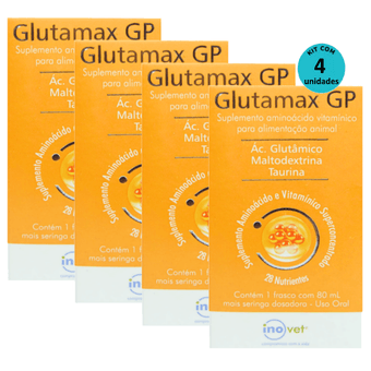 Kit-4-Glutamax-GP-Suplemento-Para-Animais-80ml Kit-4-Glutamax-GP-Suplemento-Para-Animais-80ml