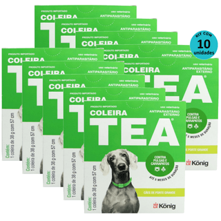 Kit-10-Coleira-Contra-Pulgas-E-Carrapatos-TEA-327-Caes-Grandes-38g-Com-57cm