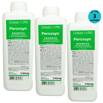Kit-3-Shampoo-Antibacteriano-E-Antisseborreico-Peroxsyn-Konig-1-Litro Kit-3-Shampoo-Antibacteriano-E-Antisseborreico-Peroxsyn-Konig-1-Litro