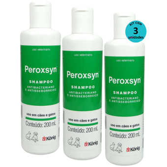 Kit-3-Shampoo-Antibacteriano-e-Antisseborreico-Peroxsyn-Konig-200ml Kit-3-Shampoo-Antibacteriano-e-Antisseborreico-Peroxsyn-Konig-200ml