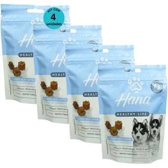 Kit-4-Hana-Healthy-Life-Puppy-Growth-Suporte-de-Crescimento-Snacks-Para-Caes-Filhotes-80g Kit-4-Hana-Healthy-Life-Puppy-Growth-Suporte-de-Crescimento-Snacks-Para-Caes-Filhotes-80g