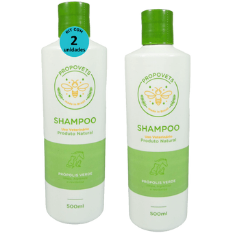 Kit-2-Shampoo-Natural-Propovets-Propolis-Verde-Caes-Gatos-Equinos-500ml Kit-2-Shampoo-Natural-Propovets-Propolis-Verde-Caes-Gatos-Equinos-500ml