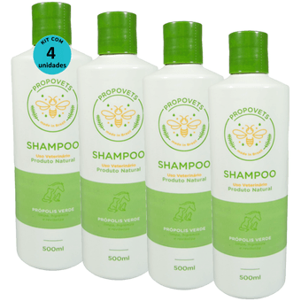 Kit-4-Shampoo-Natural-Propovets-Propolis-Verde-Caes-Gatos-Equinos-500ml Kit-4-Shampoo-Natural-Propovets-Propolis-Verde-Caes-Gatos-Equinos-500ml