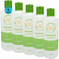 Kit-5-Shampoo-Natural-Propovets-Propolis-Verde-Caes-Gatos-Equinos-500ml