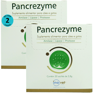 Kit-2-Pancrezyme-Com-30-Sache-de-28g-para-Caes-e-Gatos