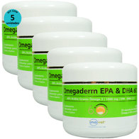 Kit-5-Omegaderm-EPA---DHA-60-Para-Caes-e-Gatos-1000mgCom-30-Capsulas