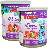 Kit-2-Racao-Umida-Turma-da-Monica-Pets-Peru-Com-Legumes-280g-Para-Caes-Filhotes