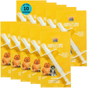 Kit-10-Aplicador-de-Comprimidos-Animalissimo-Para-Caes-e-Gatos Kit-10-Aplicador-de-Comprimidos-Animalissimo-Para-Caes-e-Gatos
