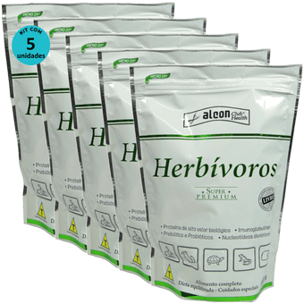 Kit-5-Alcon-Club-Health-Herbivoros-500g Kit-5-Alcon-Club-Health-Herbivoros-500g