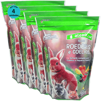 Kit-4-Alcon-Club-Blend-Roedores-e-Coelhos-300g Kit-4-Alcon-Club-Blend-Roedores-e-Coelhos-300g