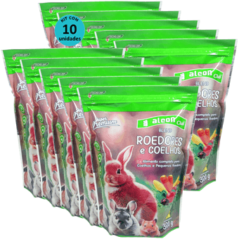 Kit-10-Alcon-Club-Blend-Roedores-e-Coelhos-300g Kit-10-Alcon-Club-Blend-Roedores-e-Coelhos-300g