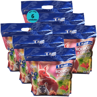 Kit-6-Alcon-Club-Roedores-e-Coelhos-15kg-Super-Premium Kit-6-Alcon-Club-Roedores-e-Coelhos-15kg-Super-Premium