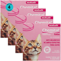 Kit-4-Chemital-4-Comp-Para-Gatos