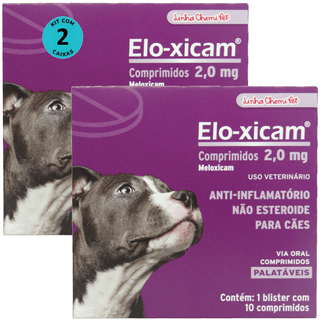 Kit-2-Elo-Xicam-20mg-com-10-comp-Para-Caes